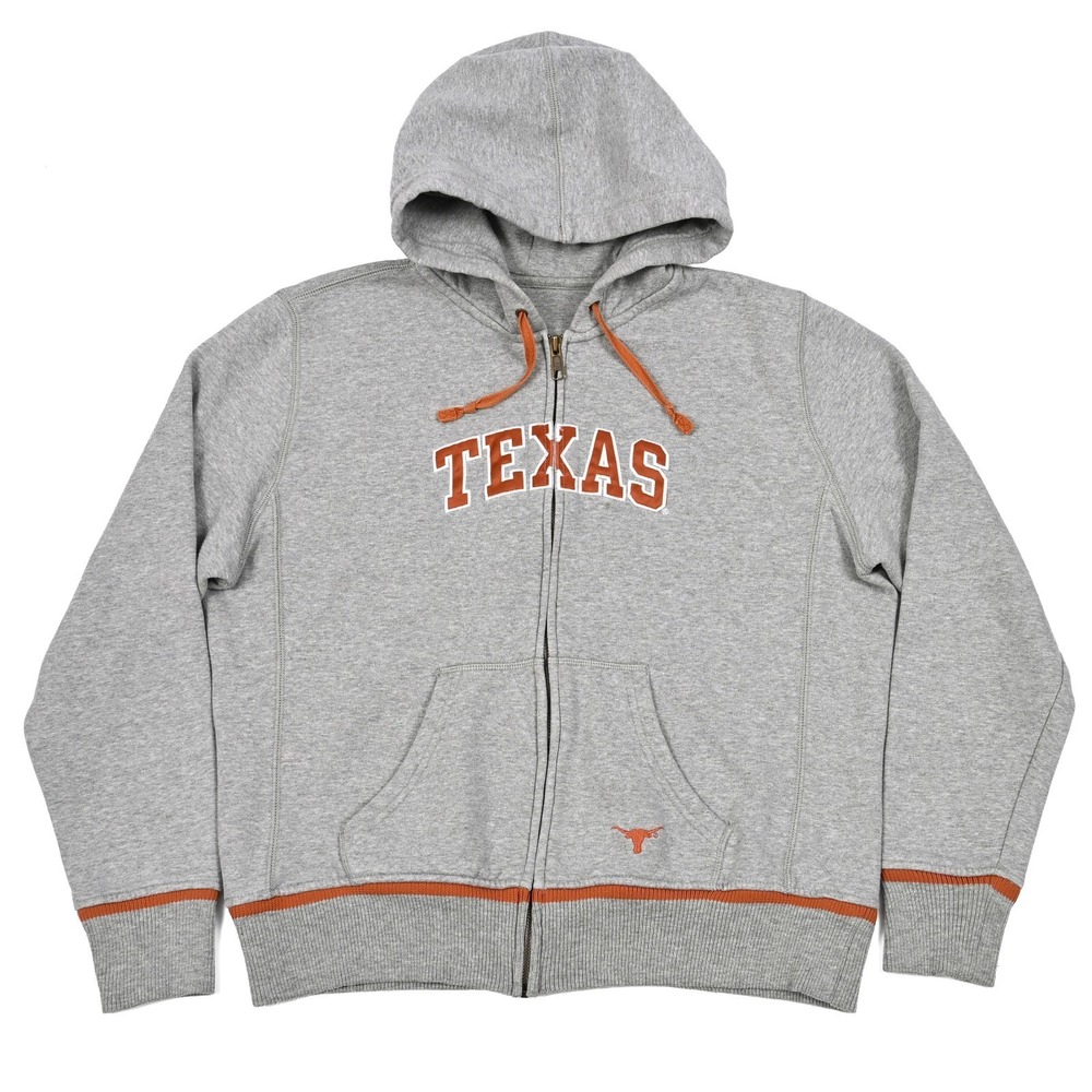 Texas Longhorns Hoodie Jacket Womens Large Nike Full Zip Embroidered Logos Bevo